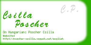 csilla poscher business card